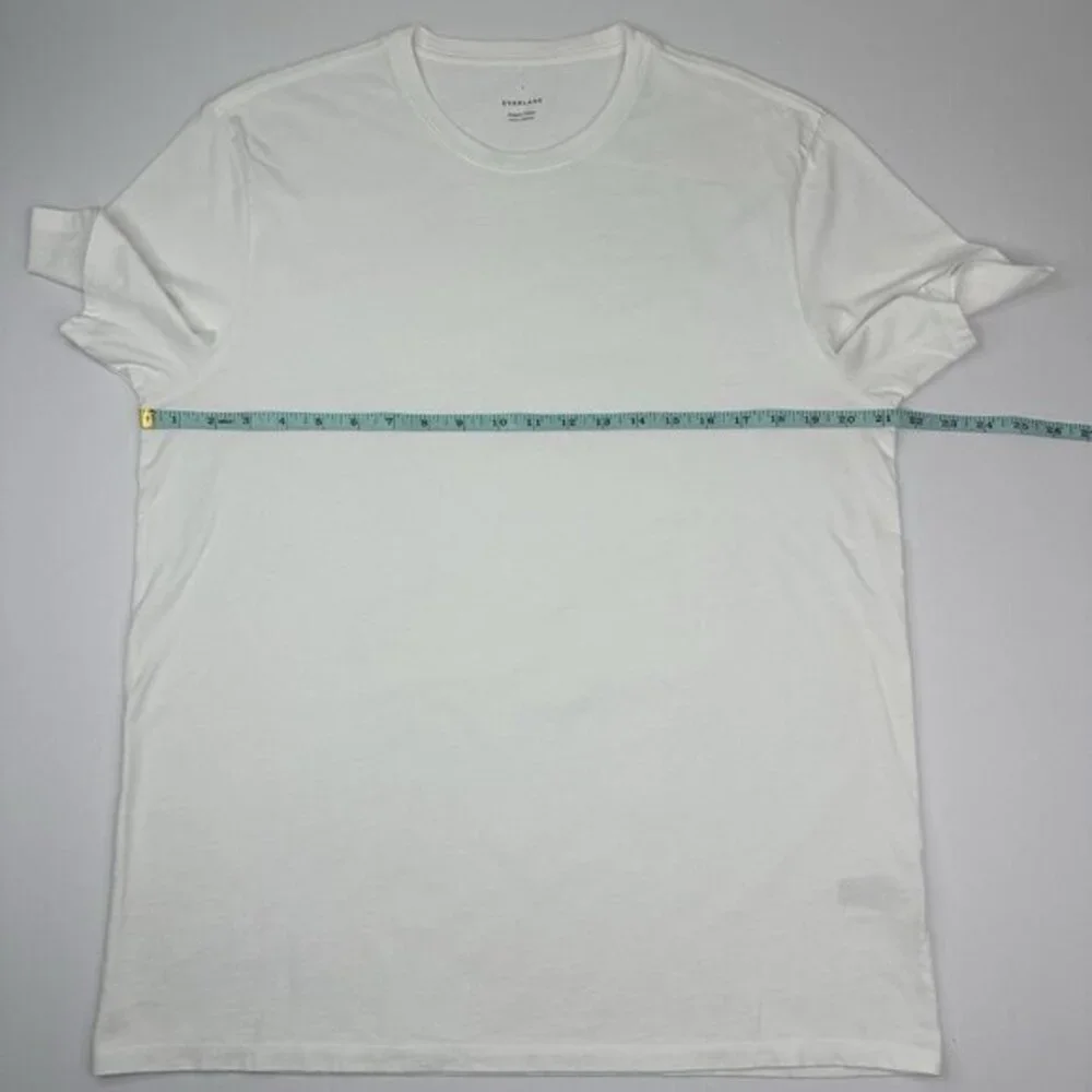 Everlane Mens Organic Cotton Crew Neck T-Shirt White‎ Short Sleeve Size L NWOT - Picture 7 of 9